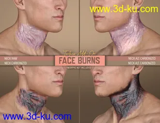 3D打印模型HD Face Burns Texture Add-On for Genesis 8 Males的图片