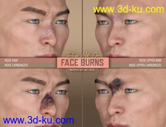 HD Face Burns Texture Add-On for Genesis 8 Males模型的图片11