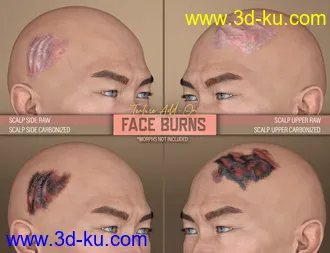 3D打印模型HD Face Burns Texture Add-On for Genesis 8 Males的图片