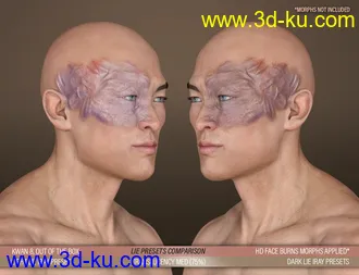 HD Face Burns Texture Add-On for Genesis 8 Males模型的图片13