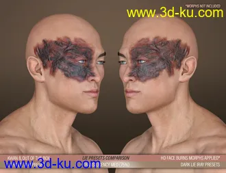 3D打印模型HD Face Burns Texture Add-On for Genesis 8 Males的图片