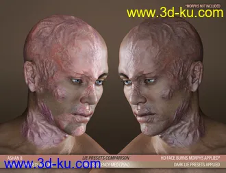 HD Face Burns Texture Add-On for Genesis 8 Males模型的图片16