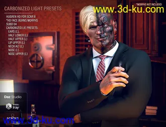 HD Face Burns Texture Add-On for Genesis 8 Males模型的图片18