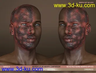 3D打印模型HD Face Burns Texture Add-On for Genesis 8 Males的图片
