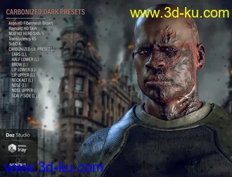 HD Face Burns Texture Add-On for Genesis 8 Males模型的图片21