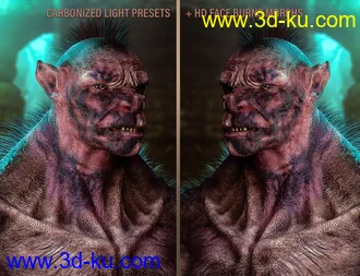 HD Face Burns Texture Add-On for Genesis 8 Males模型的图片23