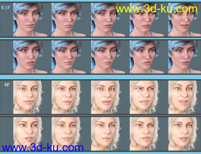 Hearing Aid Poses and Expressions for Genesis 8 and 8.1模型的图片9
