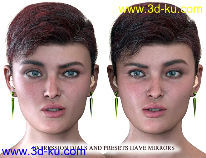 Hearing Aid Poses and Expressions for Genesis 8 and 8.1模型的图片11