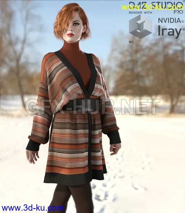 Hello Winter dforce clothing for G8F模型的图片1