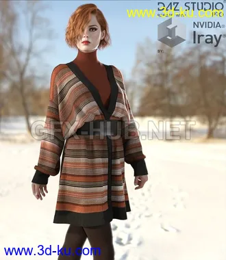 3D打印模型Hello Winter dforce clothing for G8F的图片