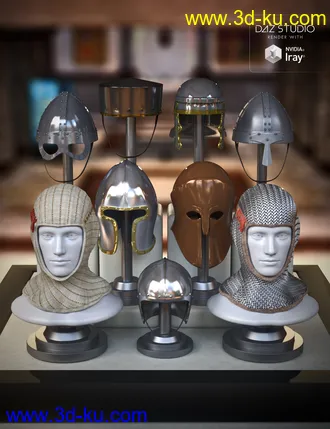 3D打印模型Helms of History for Genesis 2 Male(s)的图片