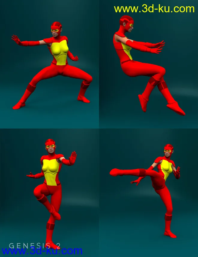 Heroes Defenders Poses for Genesis 2 Female(s)模型的图片2