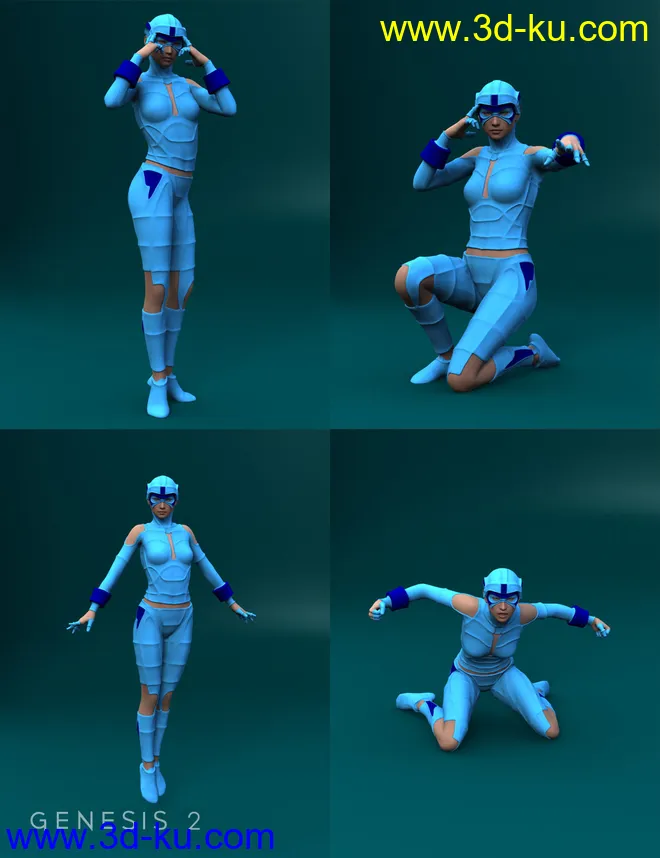 Heroes Defenders Poses for Genesis 2 Female(s)模型的图片3