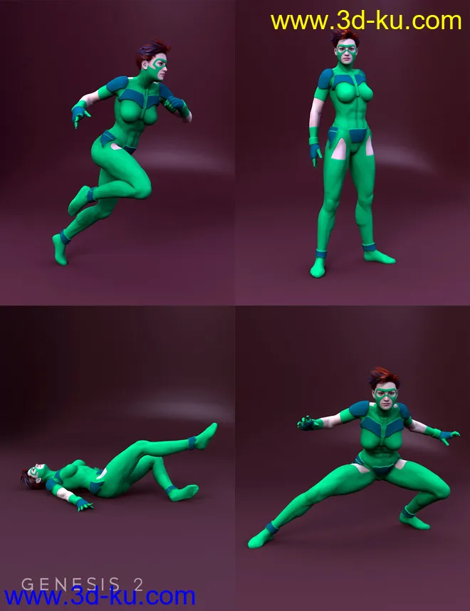 Heroes Defenders Poses for Genesis 2 Female(s)模型的图片6