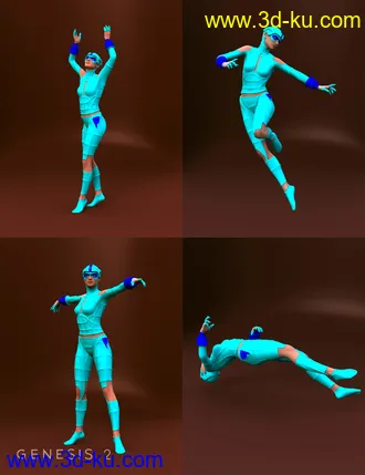 3D打印模型Heroes Defenders Poses for Genesis 2 Female(s)的图片