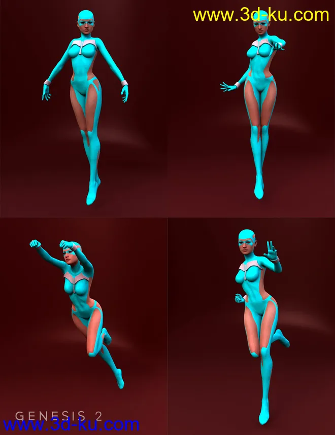 Heroes Defenders Poses for Genesis 2 Female(s)模型的图片9