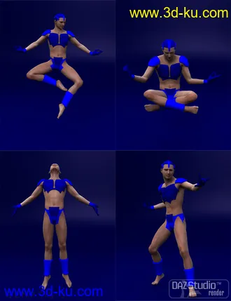 3D打印模型Heroes Defenders Poses for Genesis 2 Male(s)的图片