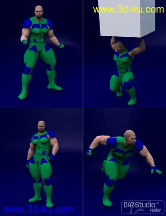 3D打印模型Heroes Defenders Poses for Genesis 2 Male(s)的图片