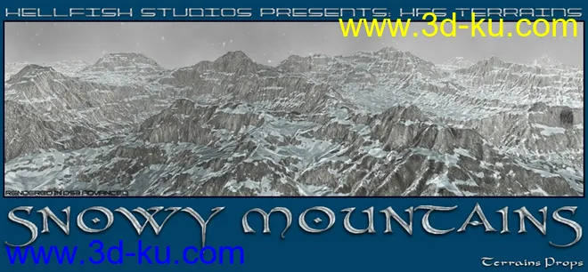 HFS Terrains- Snowy Mountains模型的图片1