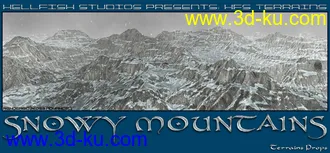 3D打印模型HFS Terrains- Snowy Mountains的图片