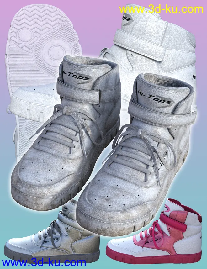 Hi-Topz Sneakers for Genesis 8 Female模型的图片1