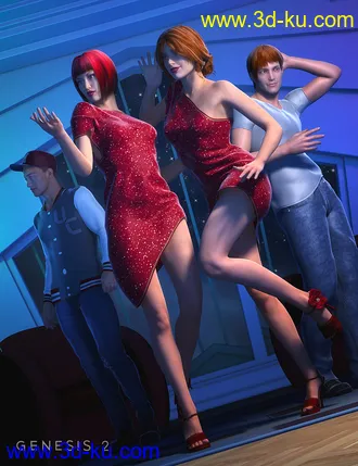 3D打印模型High Rise Party Dress for Genesis 2 Female(s)的图片