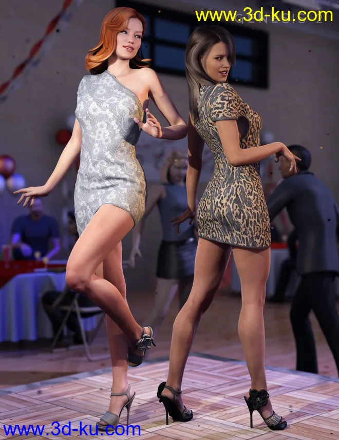 High Rise Party Dress Textures模型的图片1