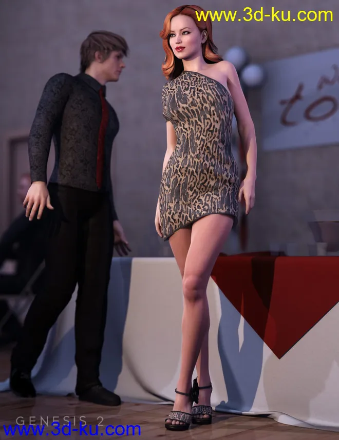 High Rise Party Dress Textures模型的图片5