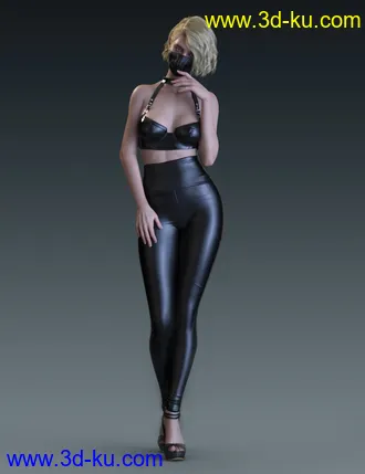 3D打印模型High Waisted Leggings Outfit for Genesis 8 and 8.1 Females的图片
