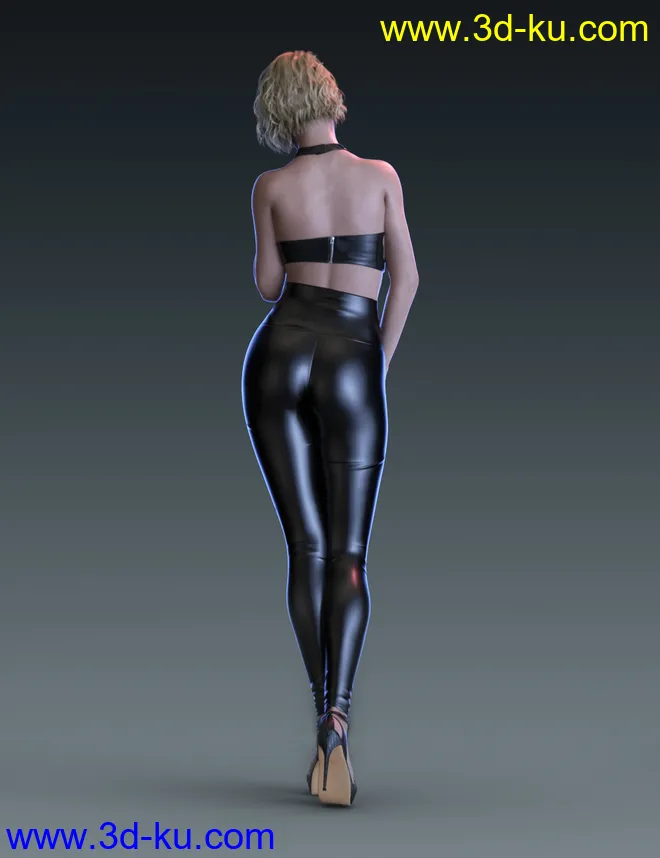 High Waisted Leggings Outfit for Genesis 8 and 8.1 Females模型的图片3