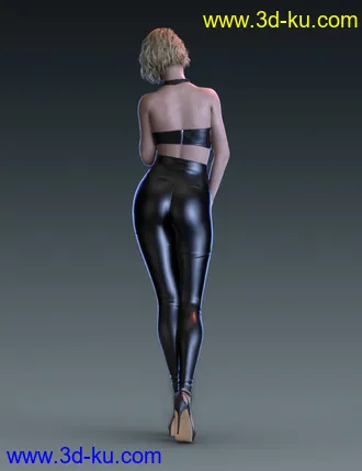 3D打印模型High Waisted Leggings Outfit for Genesis 8 and 8.1 Females的图片