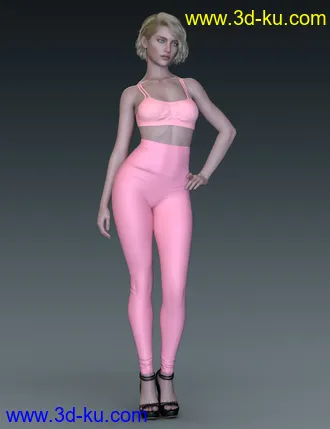 3D打印模型High Waisted Leggings Outfit for Genesis 8 and 8.1 Females的图片