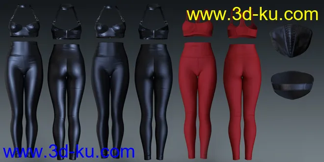 High Waisted Leggings Outfit for Genesis 8 and 8.1 Females模型的图片8