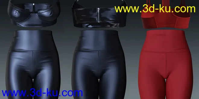 High Waisted Leggings Outfit for Genesis 8 and 8.1 Females模型的图片9