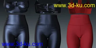 3D打印模型High Waisted Leggings Outfit for Genesis 8 and 8.1 Females的图片
