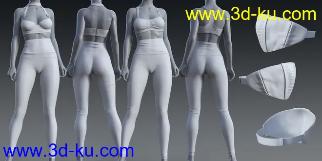 High Waisted Leggings Outfit for Genesis 8 and 8.1 Females模型的图片10