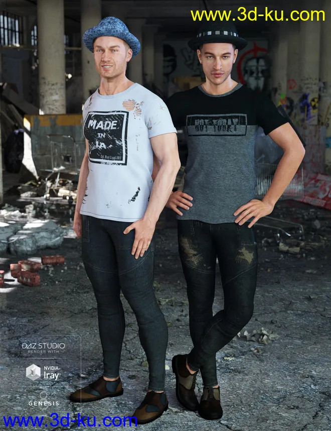 Hipster Outfit Textures模型的图片1