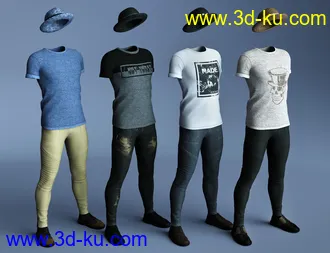 3D打印模型Hipster Outfit Textures的图片
