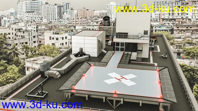 Hospital Helipad模型的图片2