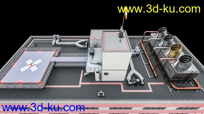 Hospital Helipad模型的图片8