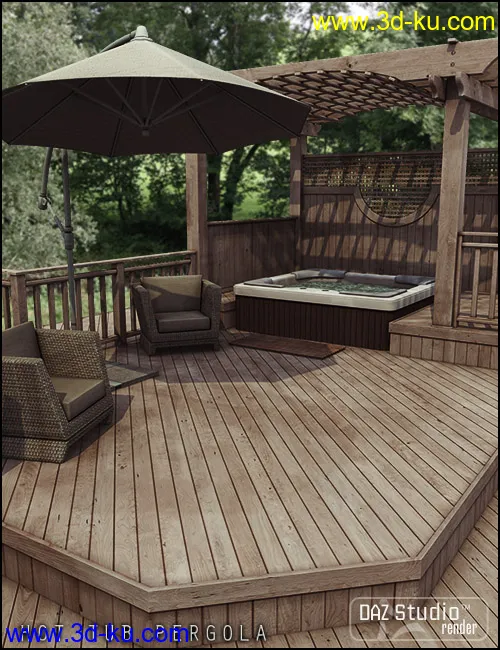 Hot Tub Pergola模型的图片1