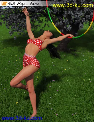 3D打印模型Hula Hoop - Poses for Victoria 8 and Genesis 8 Female(s)的图片