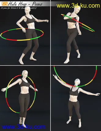 3D打印模型Hula Hoop - Poses for Victoria 8 and Genesis 8 Female(s)的图片