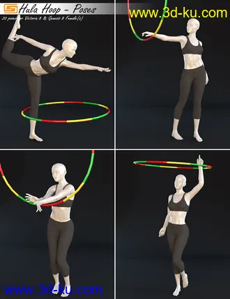 3D打印模型Hula Hoop - Poses for Victoria 8 and Genesis 8 Female(s)的图片