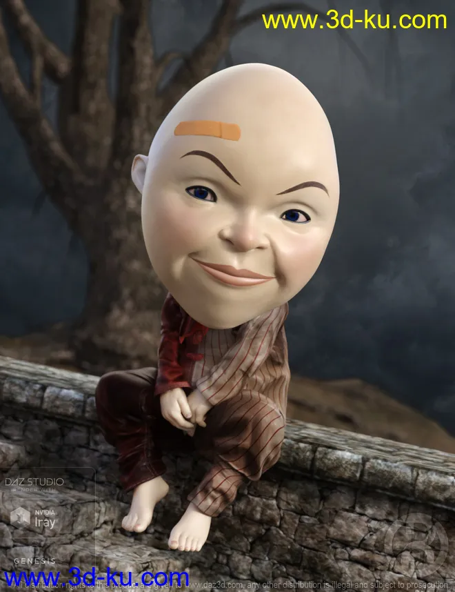 Humpty for Genesis 8 Male模型的图片1