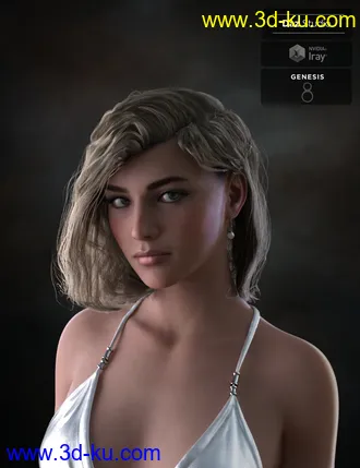 3D打印模型Hyansel King Hair for Genesis 8的图片