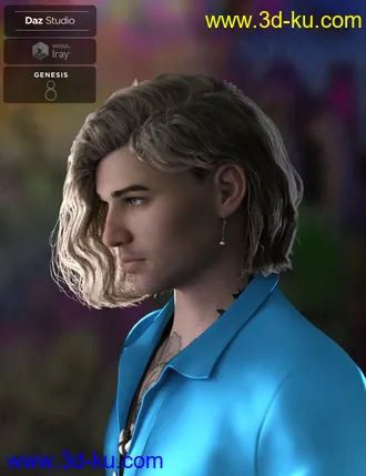 3D打印模型Hyansel King Hair for Genesis 8的图片