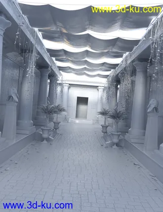 3D打印模型Hypostyle Hallway的图片