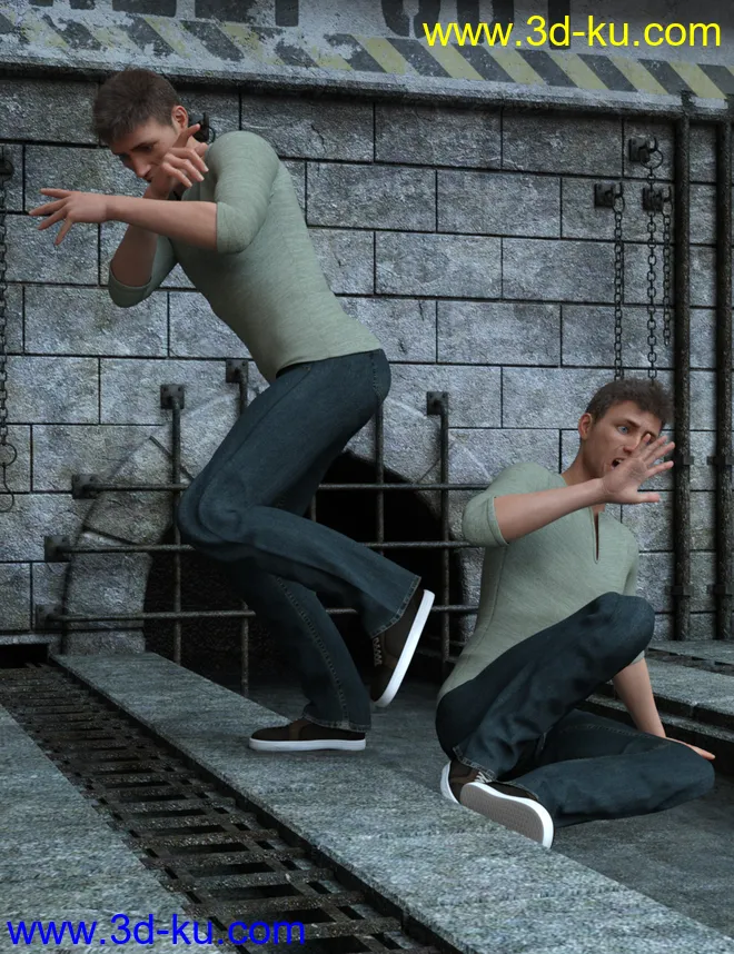 I Smell Fear Poses For Genesis 8 Female and Male模型的图片2