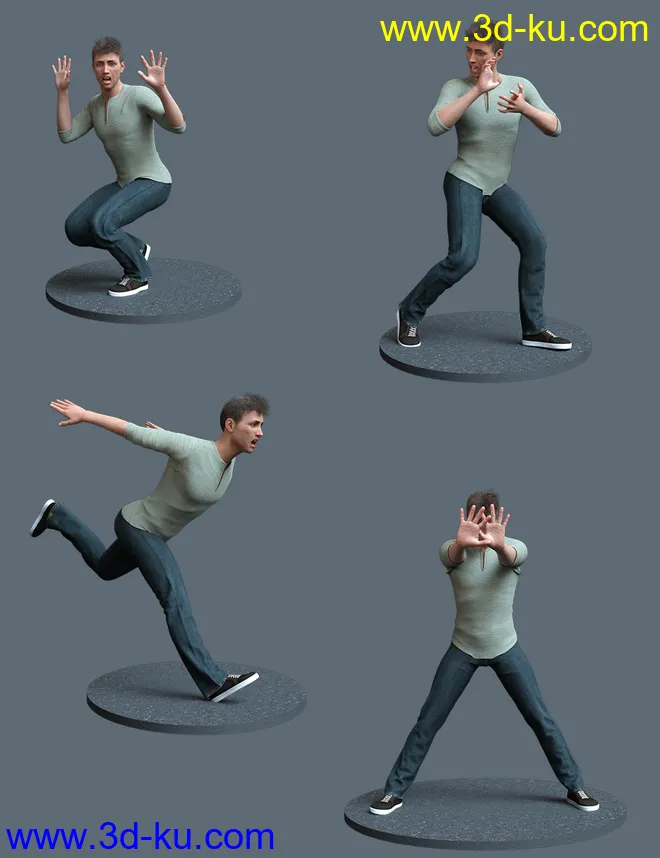 I Smell Fear Poses For Genesis 8 Female and Male模型的图片4